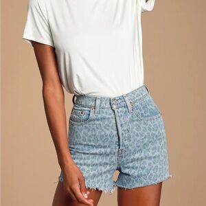 Levi's Cheetah Jean Shorts
